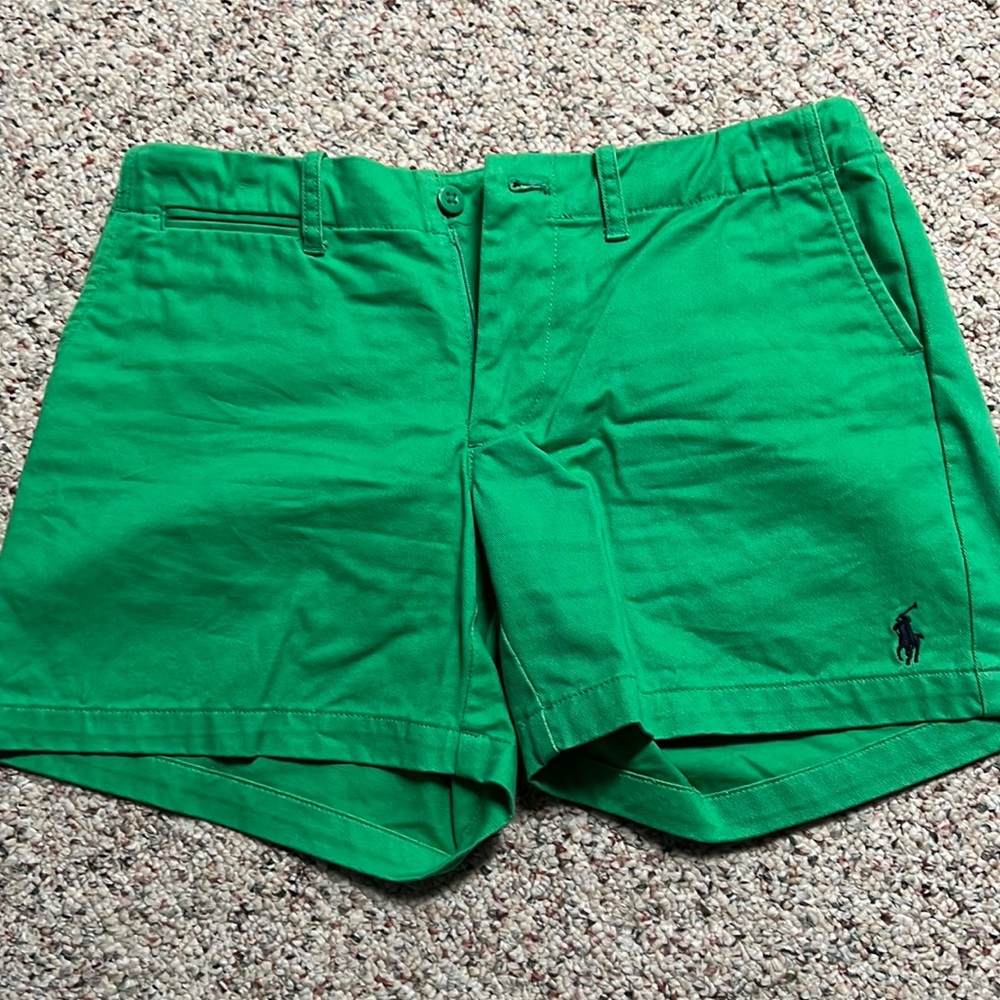 NWOT Kelly Green Ralph Lauren Logo Shorts
